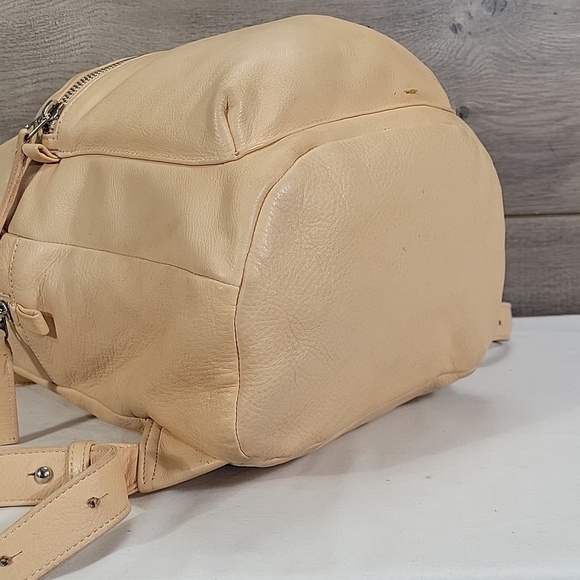 BAGGU Beige Leather Backpack Shoulder Bag Tote Handbag Purse main image 12
